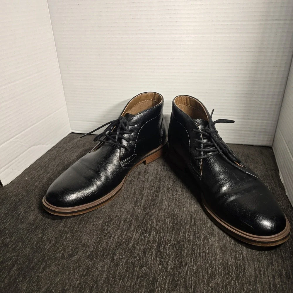 SONOMA Black Men's Lace-Up Ortholite Boots Shoes US Size 8.5